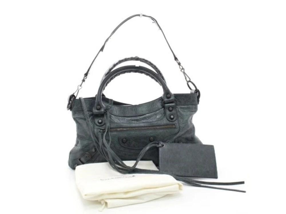 Balenciaga The First Shoulder Bag Calfskin Moss Green